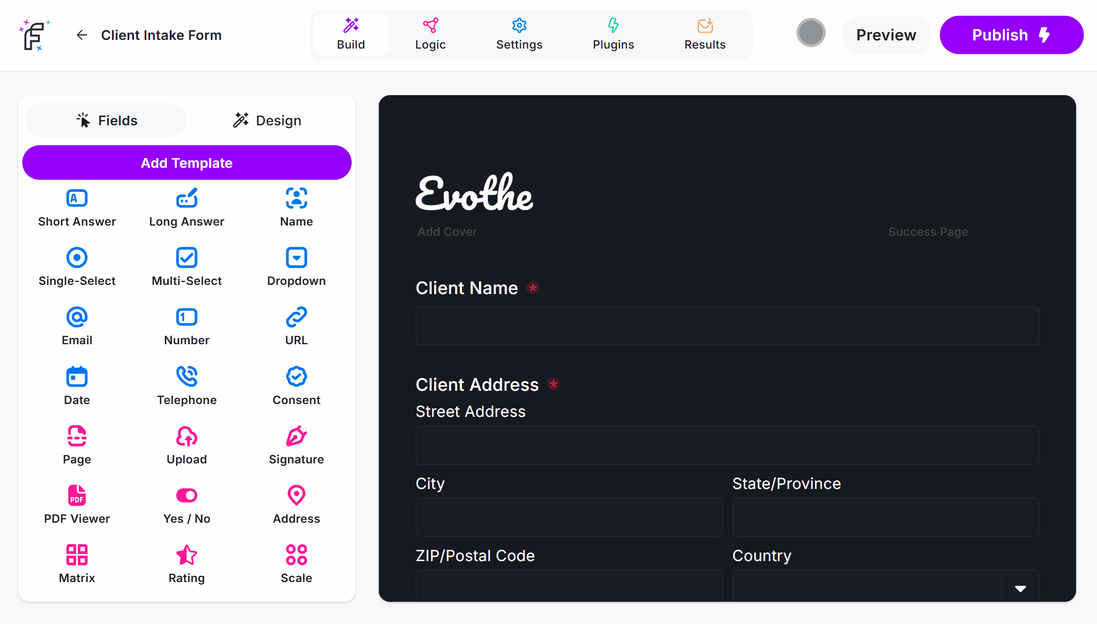 Viewing the form via 'Live Preview' within Fun Forms