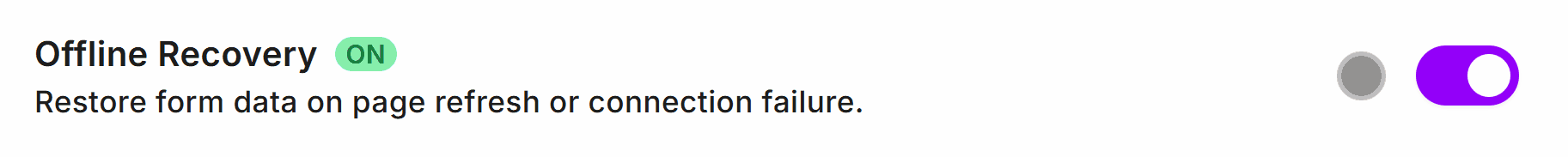Enable or Disable the Offline Recovery feature
