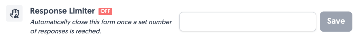 Response Limiter Setting in the Fun Forms app