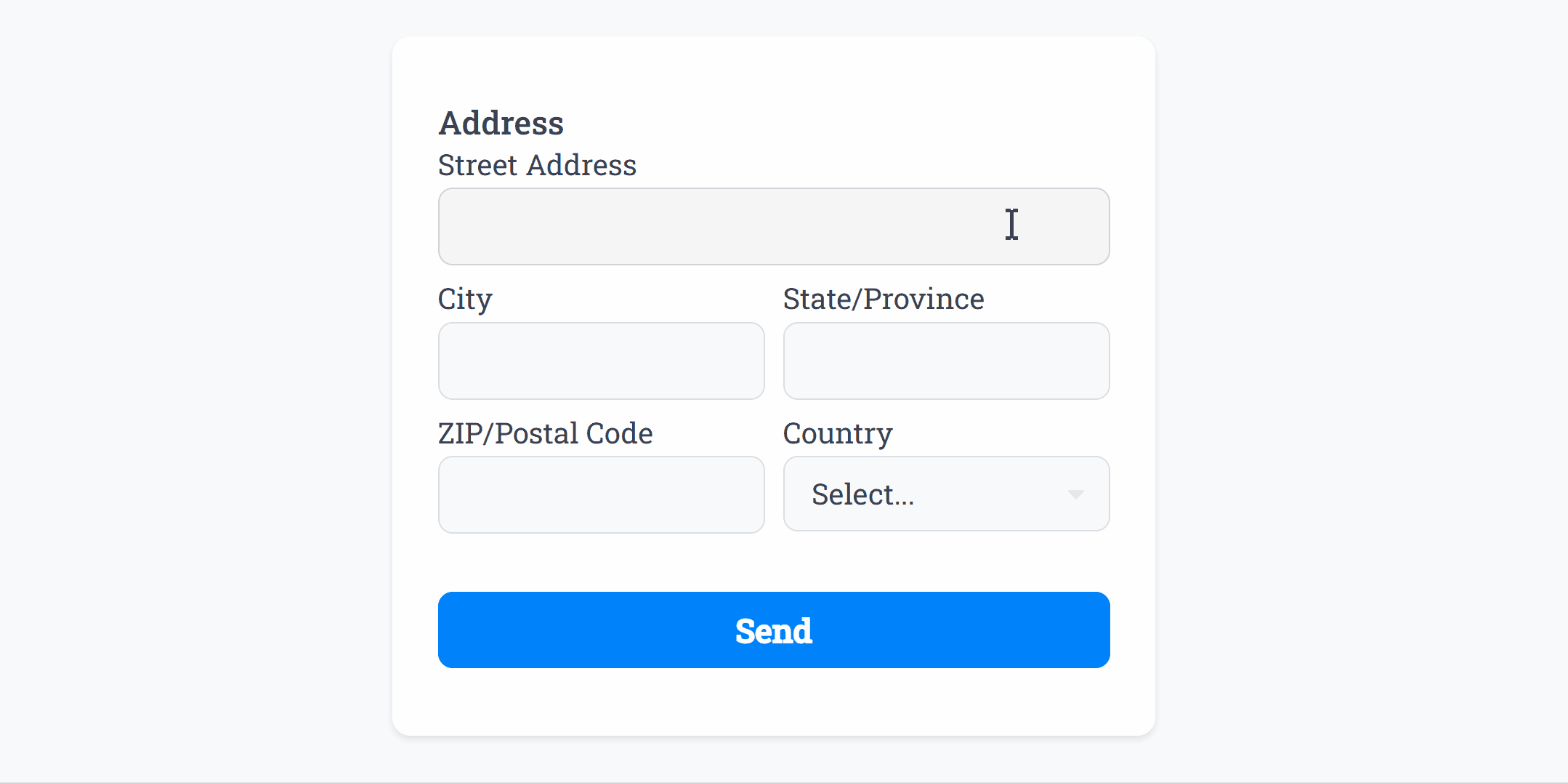 Testing the Address Field in our Form