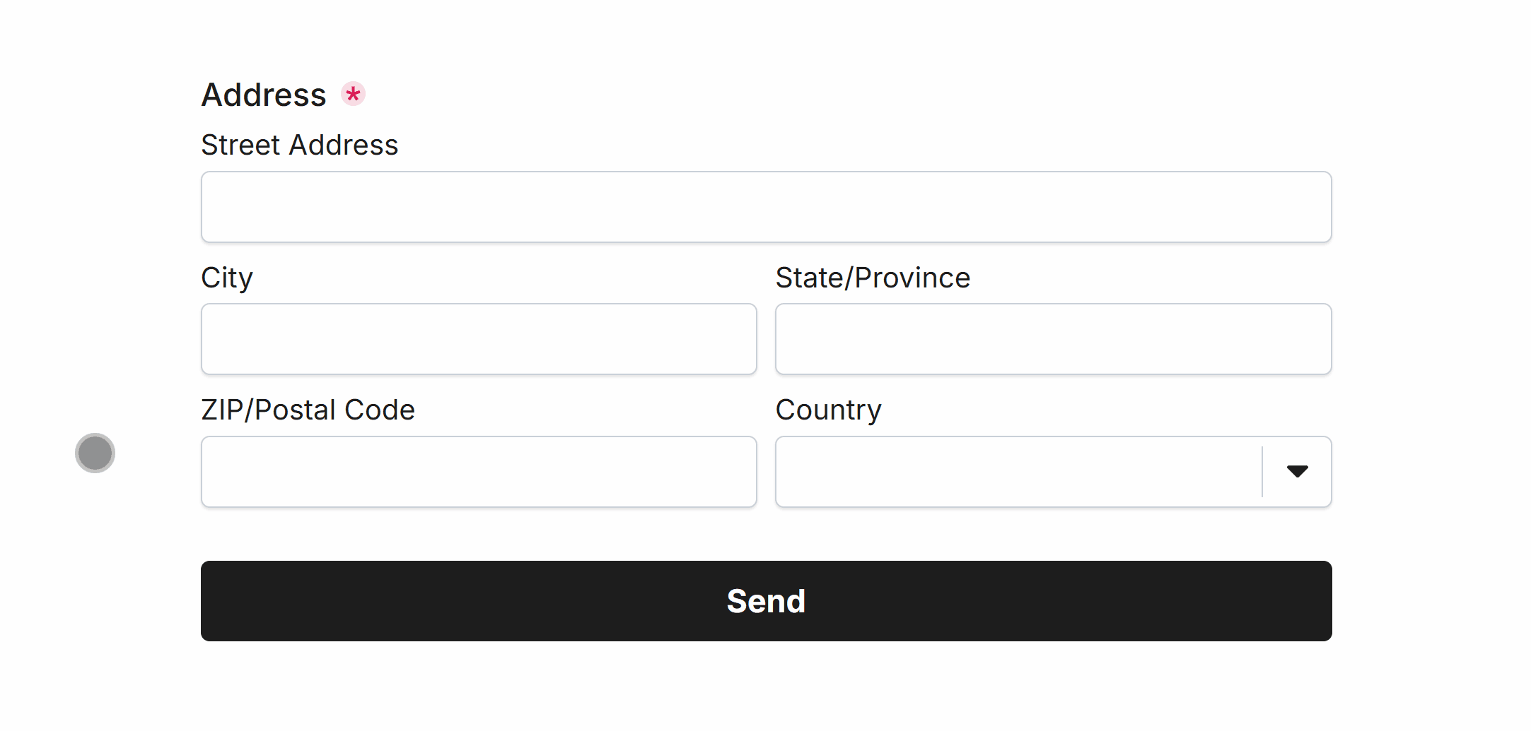 Validation Required for the Address Field in our Form