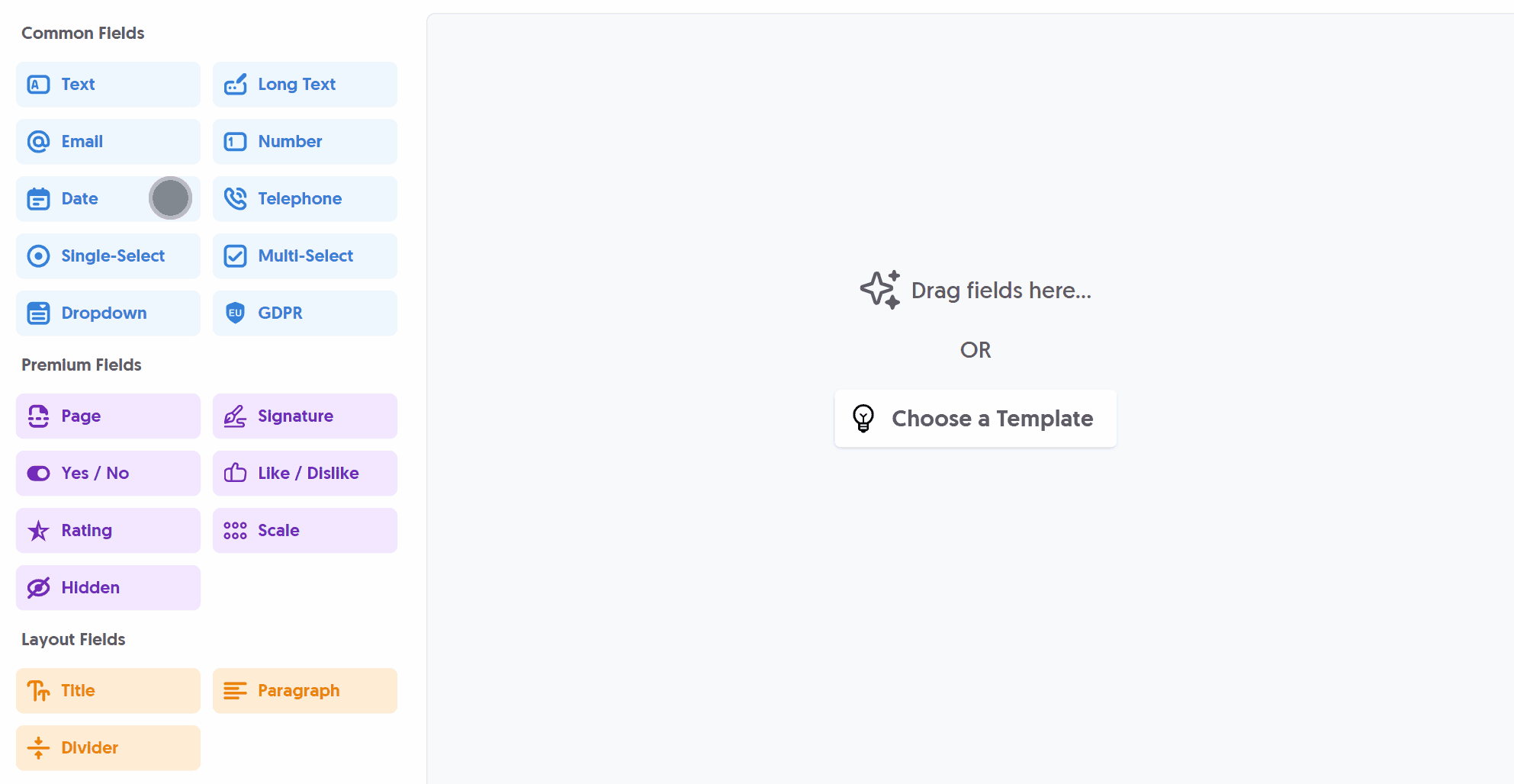 Dragging the Date Field into the Editor