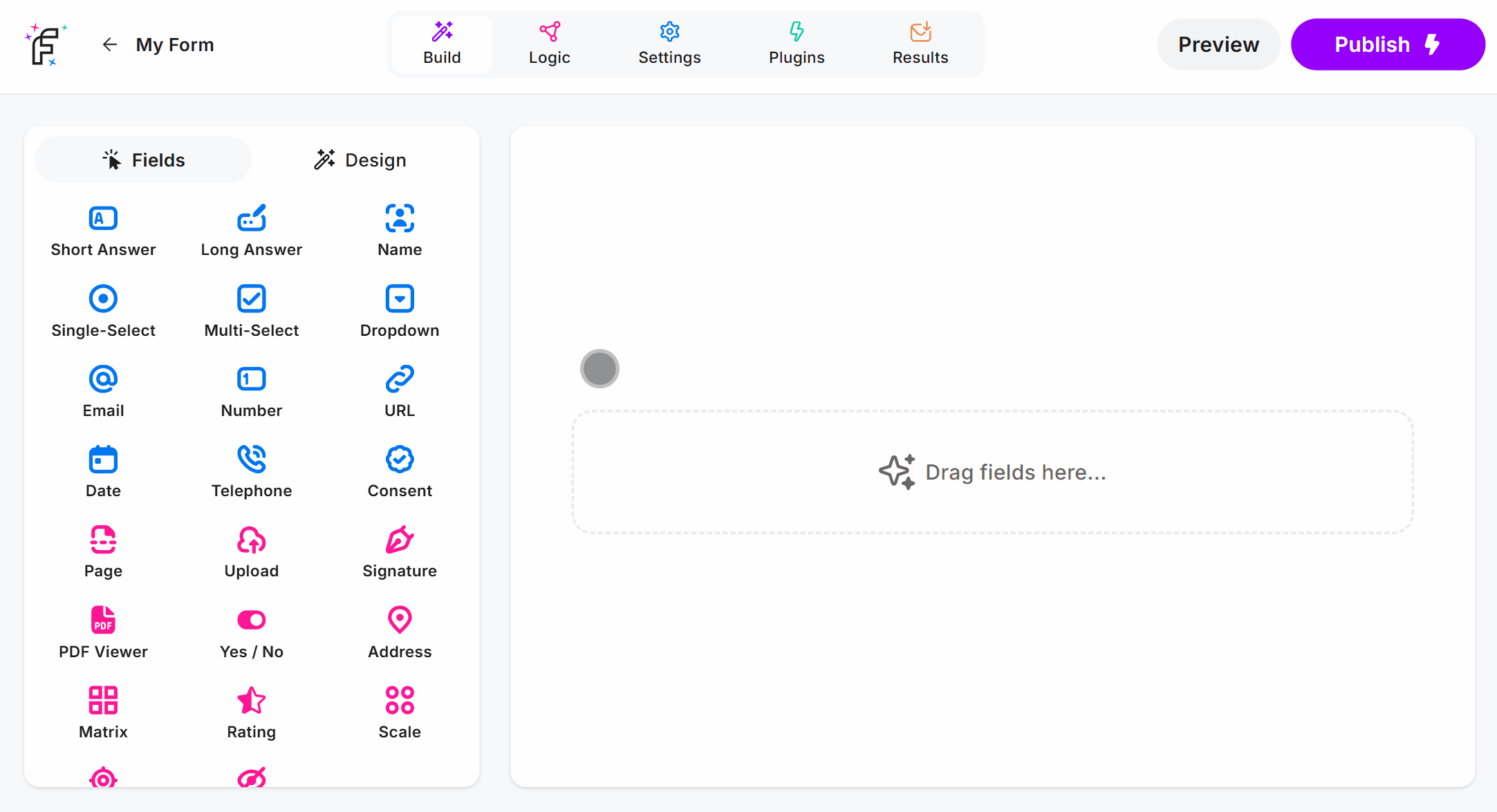 Dragging the Date Field into the Online Form Editor