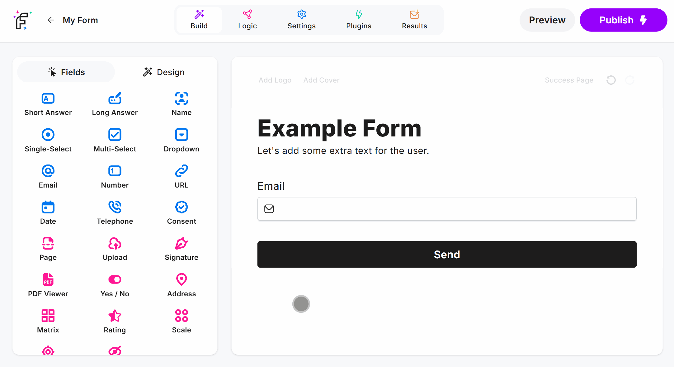 Dragging the Divider Field into the Online Form Editor