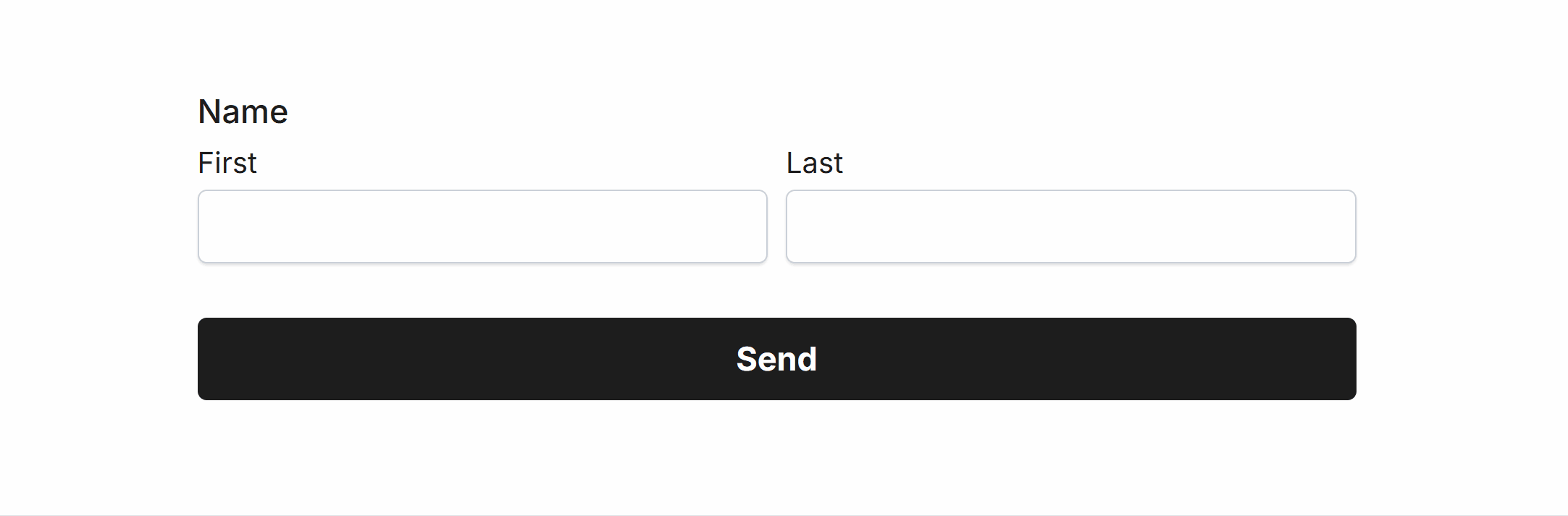 Demonstrating the hidden **Title** and **Middle** name field
