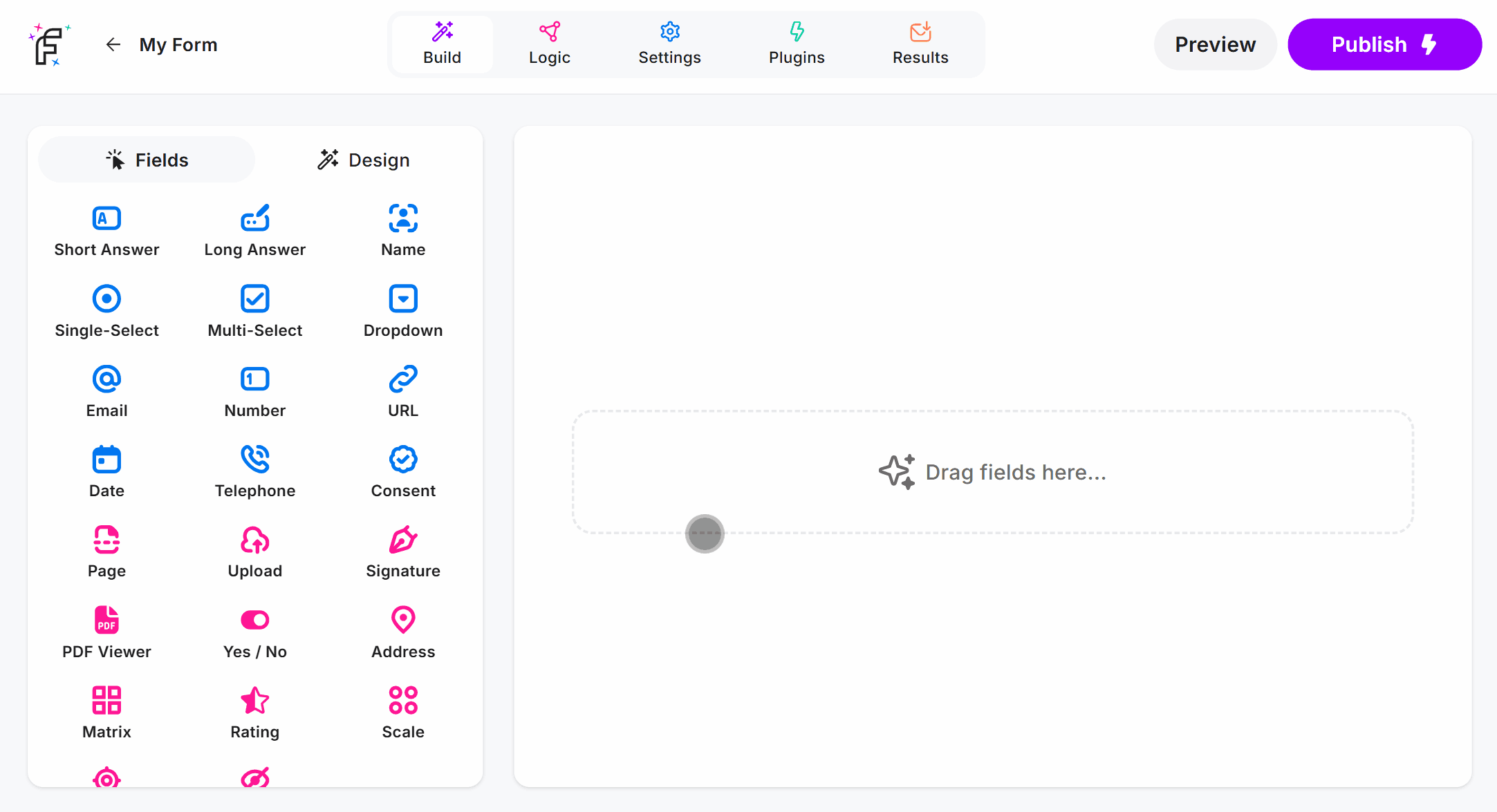 Dragging the Hidden Field into the Online Form Editor