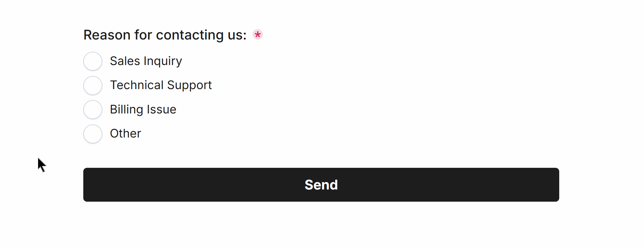 Validation Required for the Single-Select Field in our Form