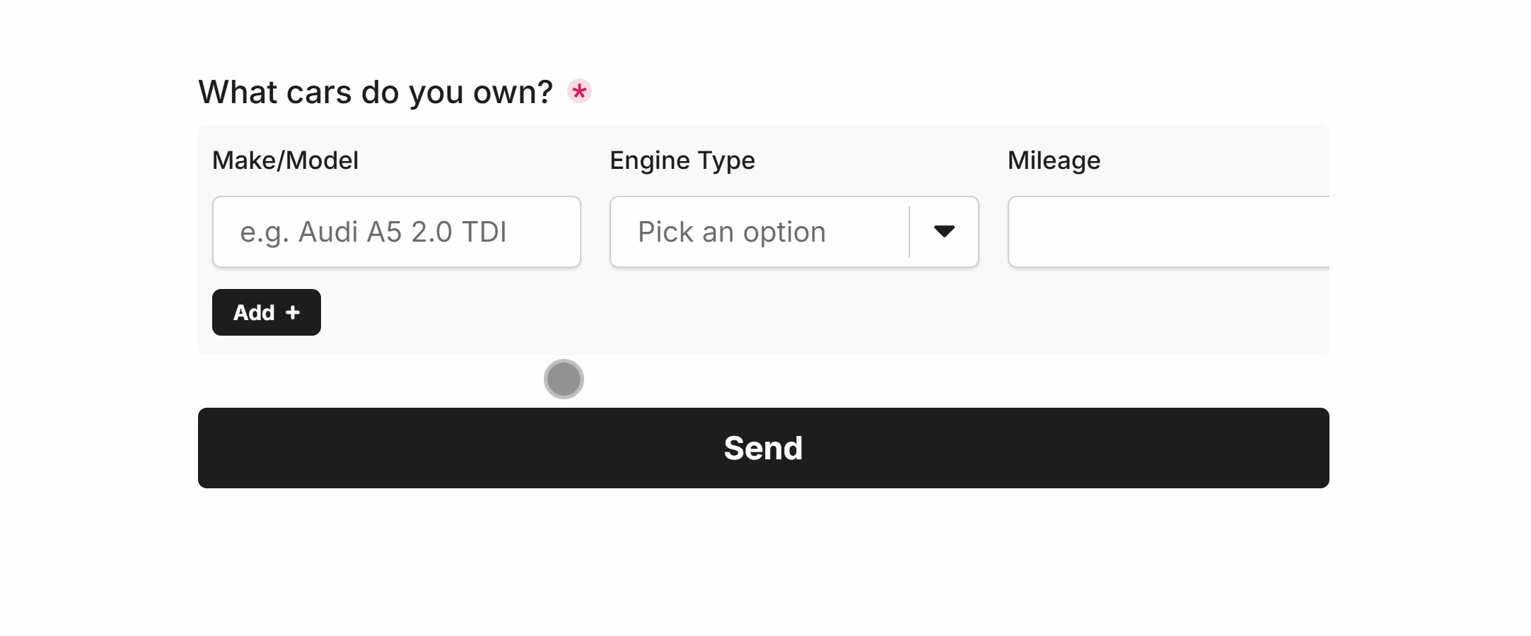 Validation Required for the Table Field in our Form