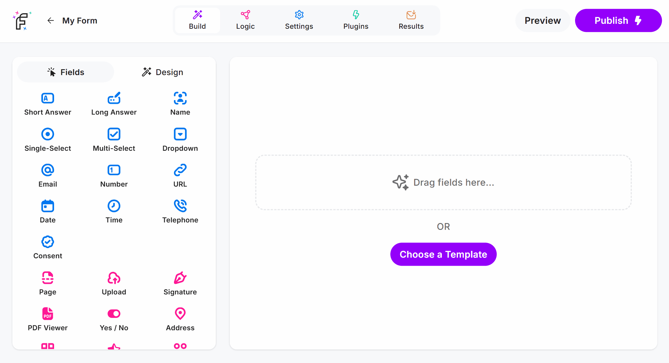 Dragging the Time Field into the Online Form Editor