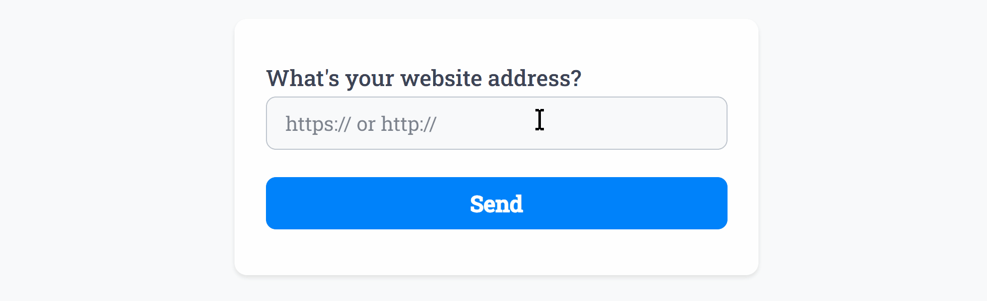 Validation HTTPS Only disabled for the URL Field in our Form