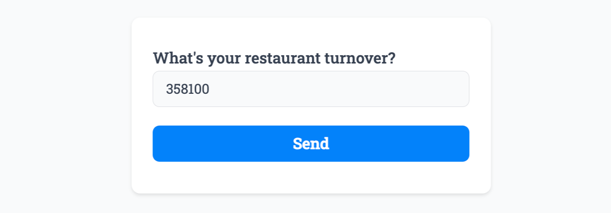 Entering data into our example form linked to the 'Currency' field