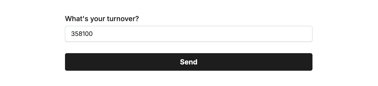 Entering data into our example form linked to the 'Currency' field