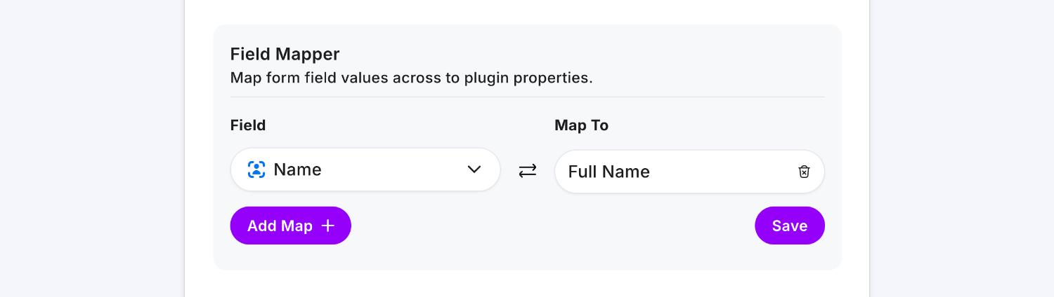 Entering 'First Name' as the custom name value