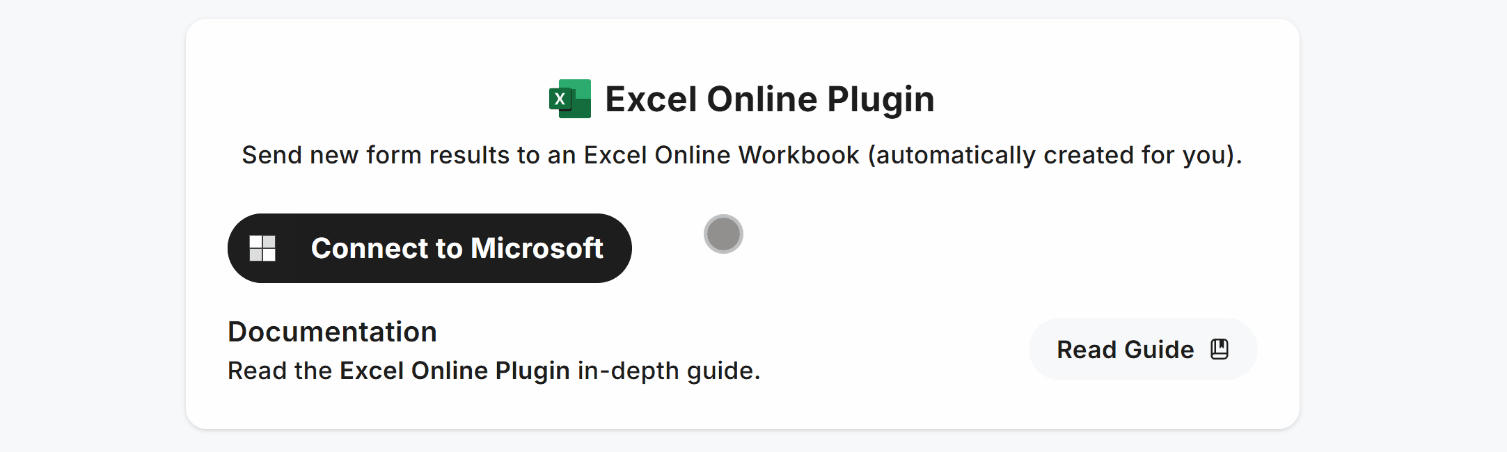 Connecting to the Excel Online Plugin