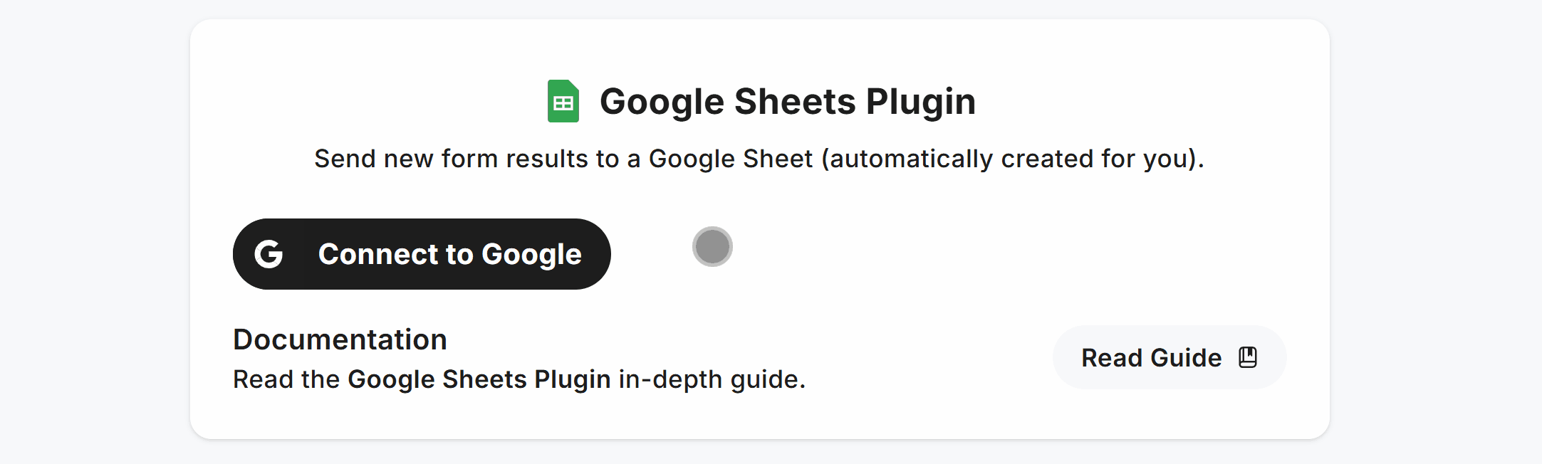 Connecting to the Google Sheets Plugin