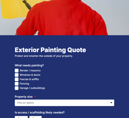 Exterior Painting Quote Form