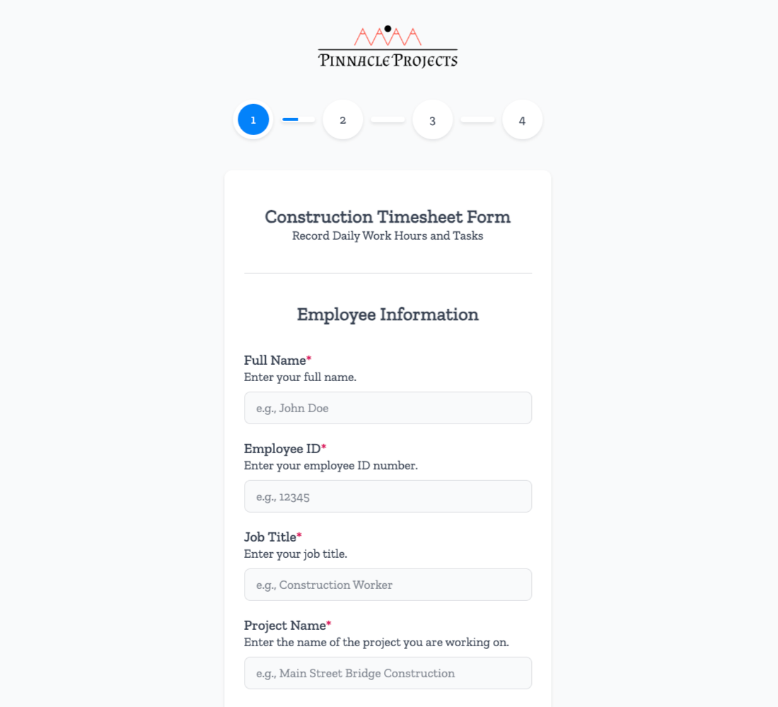 Timesheet Form