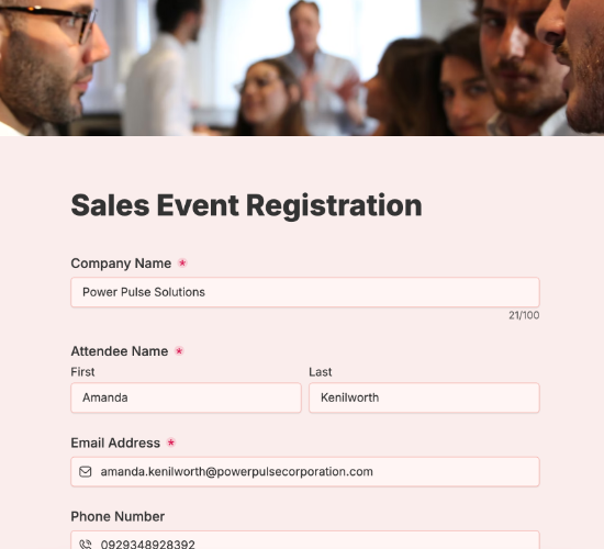 Event Registration Form