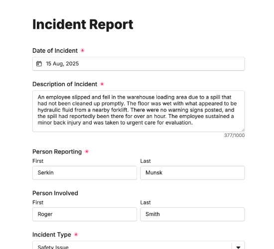 Incident Report Form