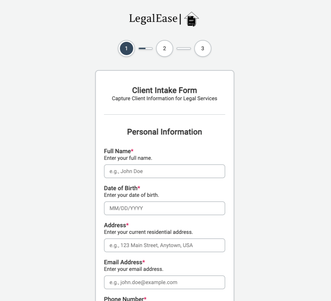 Client Intake Form