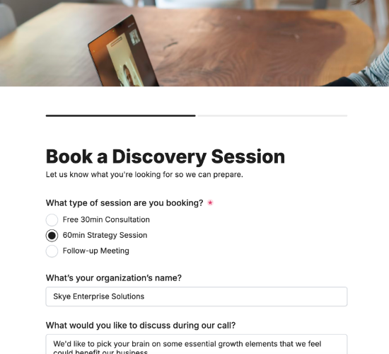 Discovery Session Request Form