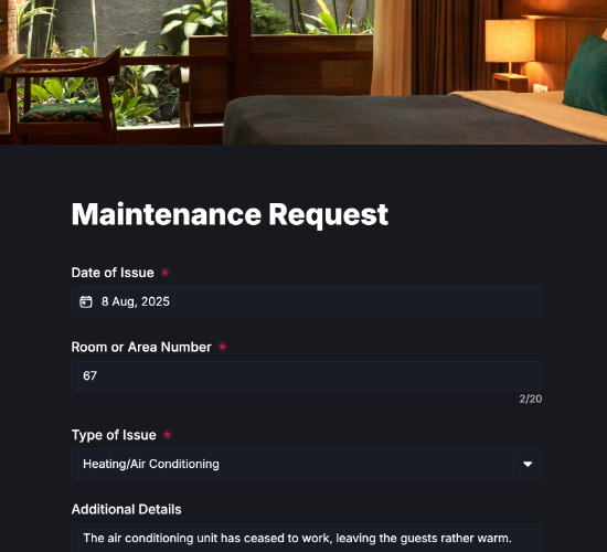 Maintenance Request Form