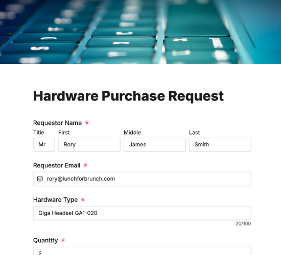 Hardware Purchase Request Form