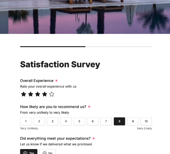 Guest Satisfaction Survey Form