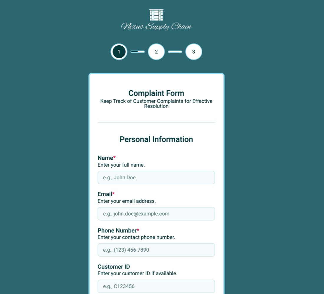 Complaint Form