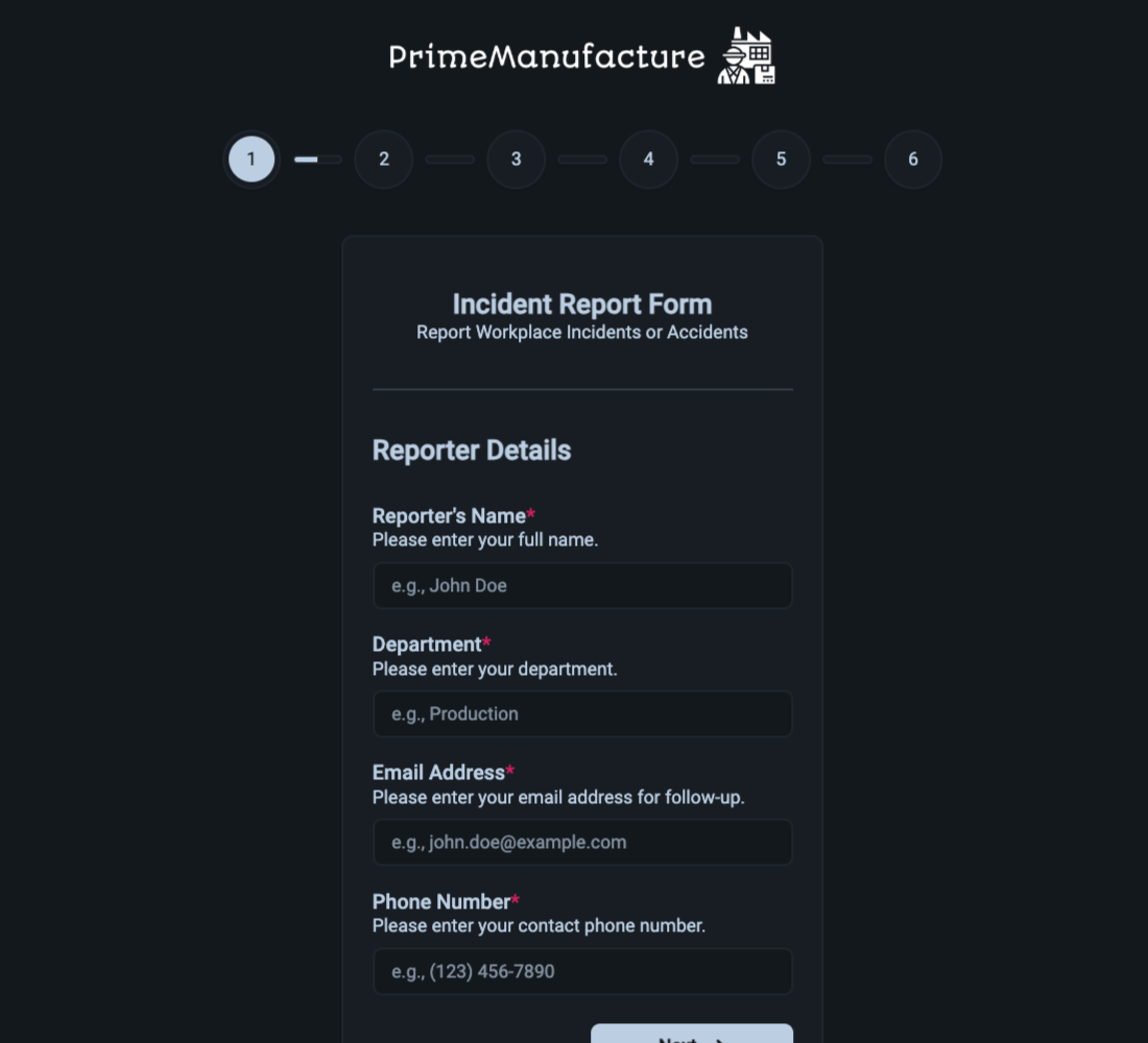 Incident Report Form