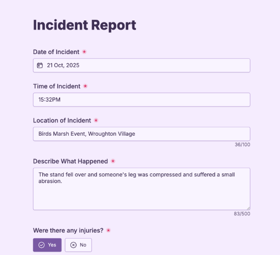 Incident Report Form
