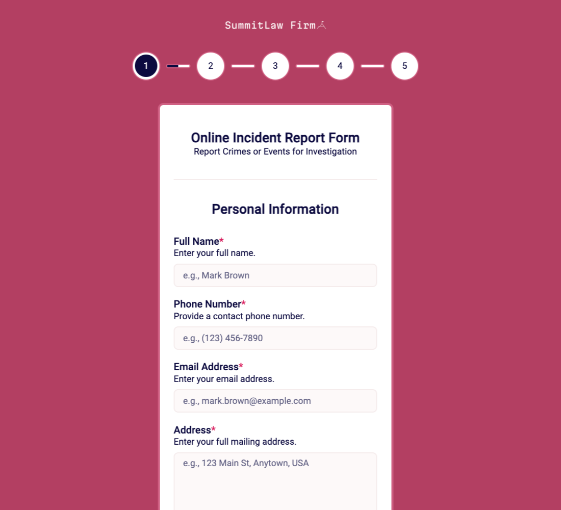 Incident Report Form