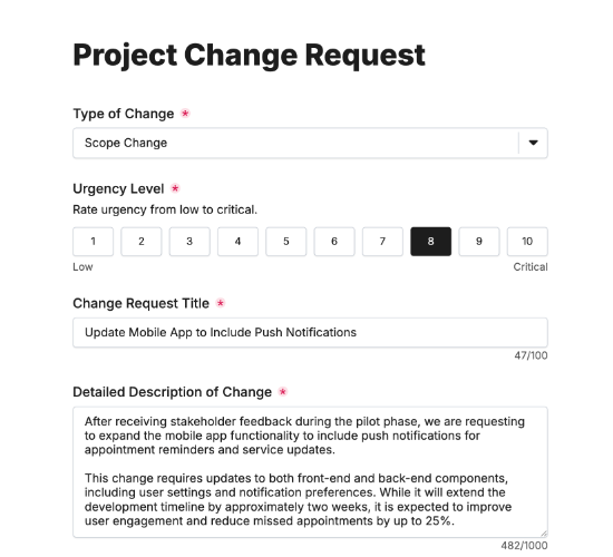 Change Request Form