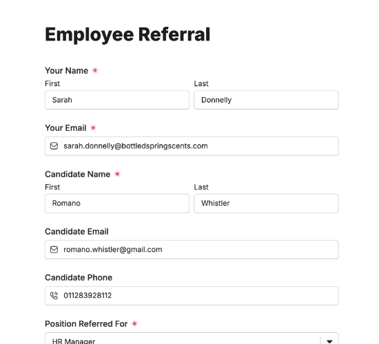 Recruitment Referral Form