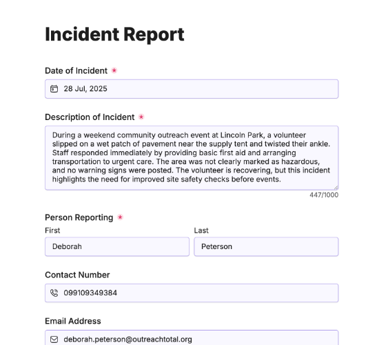 Incident Report Form