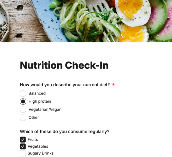 Nutrition Assessment Form