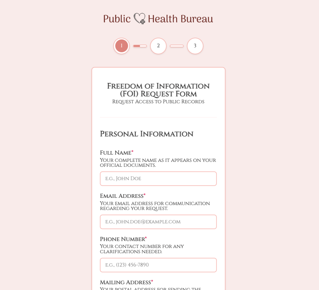 Freedom of Information (FOI) Request Form