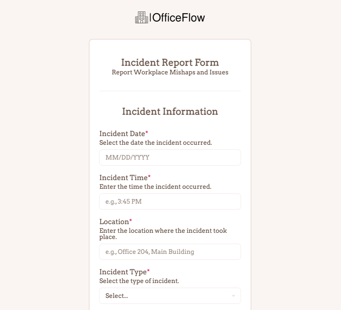 Incident Report Form