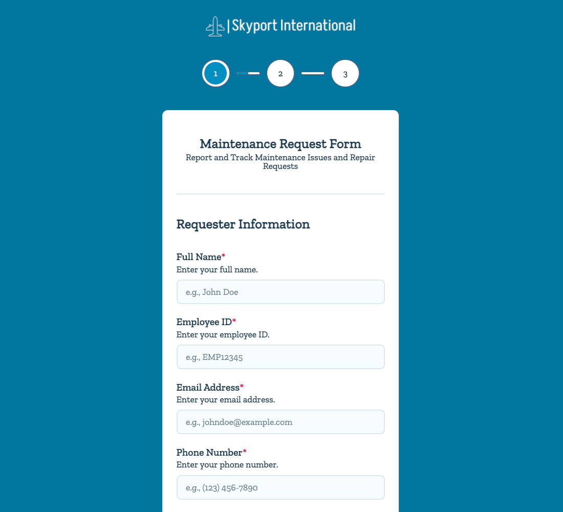 Maintenance Request Form