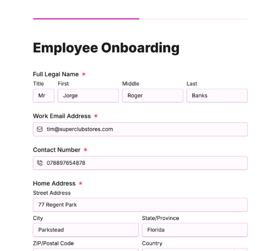 New Employee Intake Form
