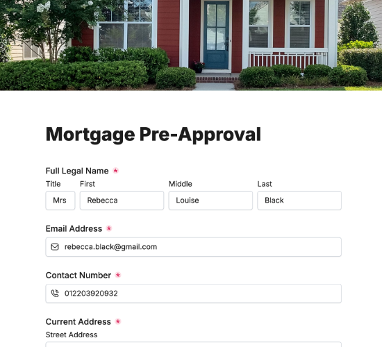 Mortgage Pre-Approval Form