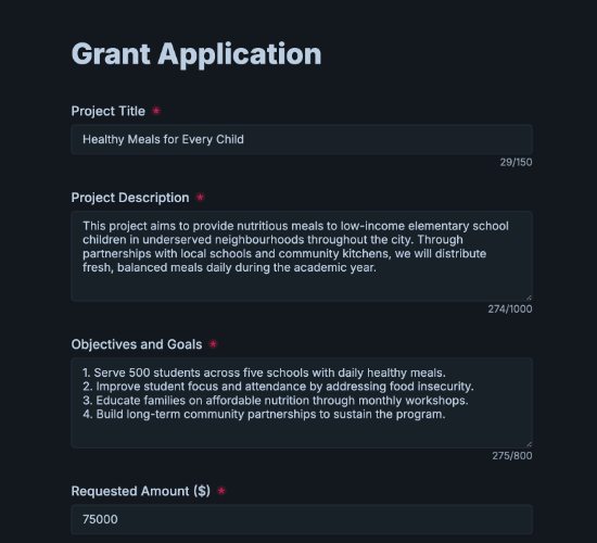 Grant Application Form