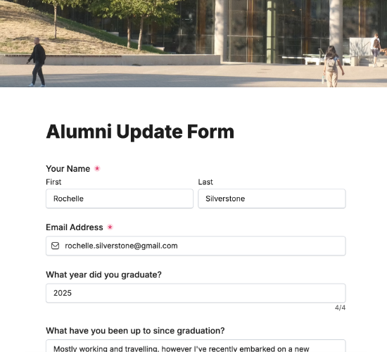 Alumni Update Form