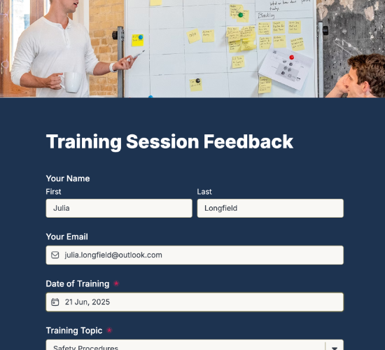 Manufacturing Training Feedback Form