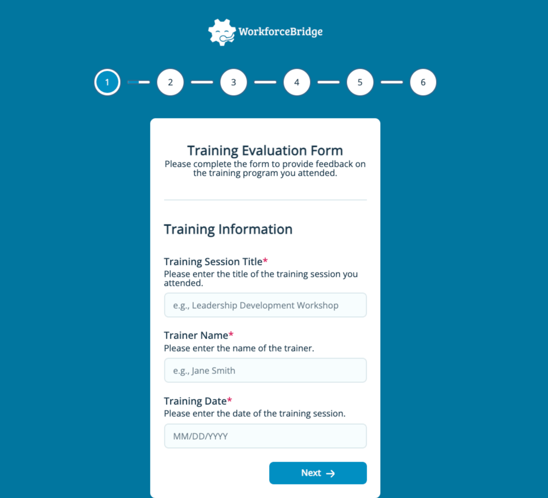 Training Evaluation Form