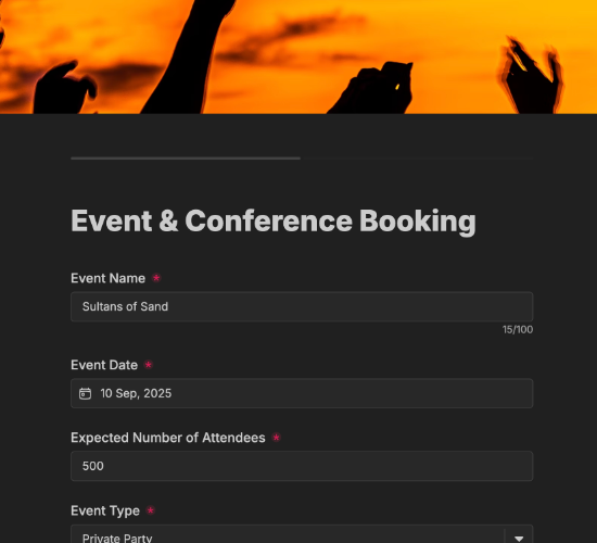 Event Booking Form