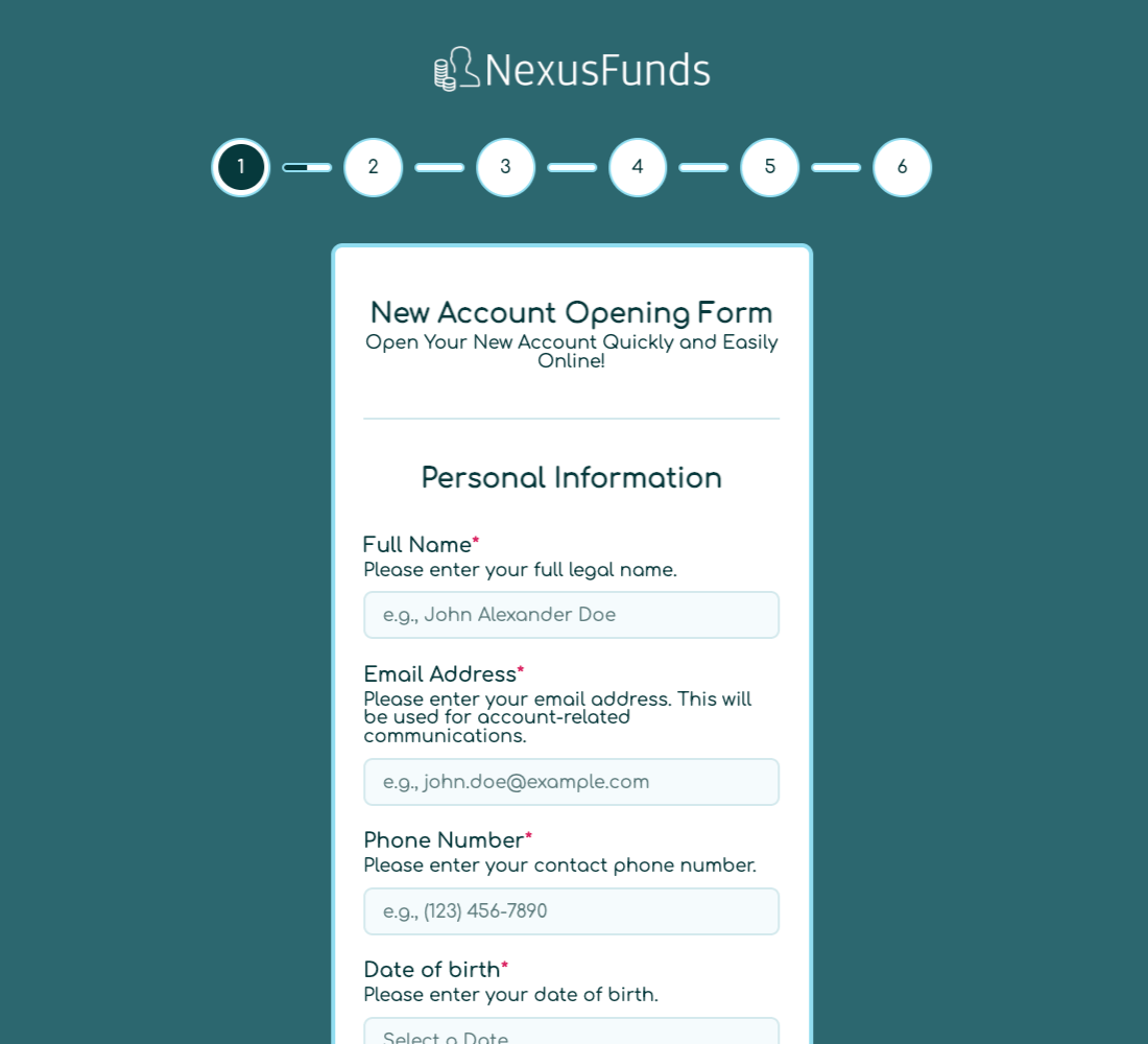 Account Opening Form