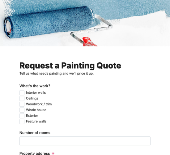 Painting Quote Request Form