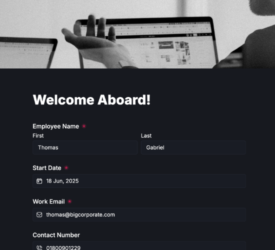 New Employee Intake Form