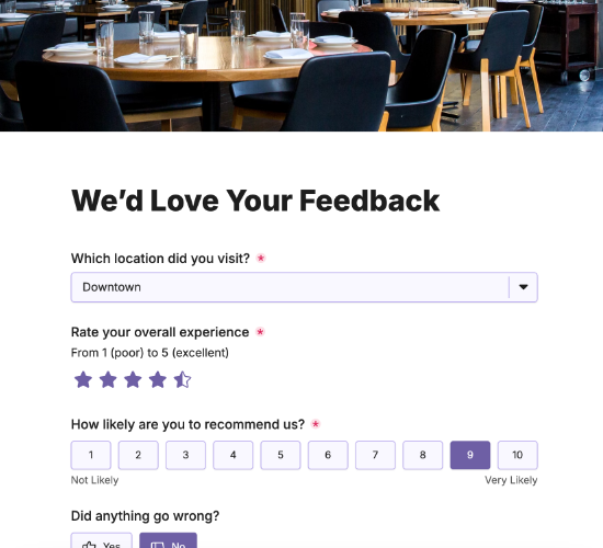 Customer Feedback Form